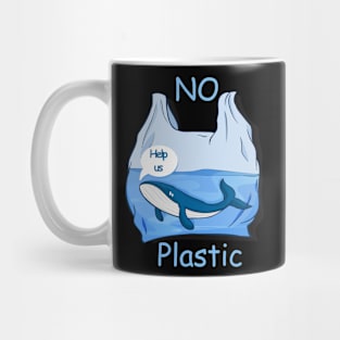 No Plastic - Protect the whales Mug